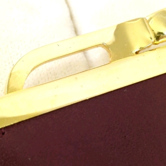 AUTHENTIC Givenchy Burgundy Wallets with Gold Details - Picture 9 of 13